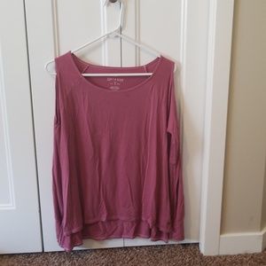 Cold shoulder long sleeve top